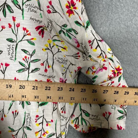 Lands End womens 2X quarter sleeve floral tshirt top colorful casual lightweight - Picture 10 of 10